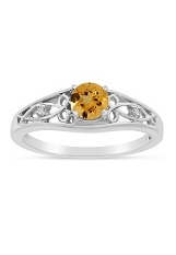 outstanding white gold citrine gemstone birthstone baby ring